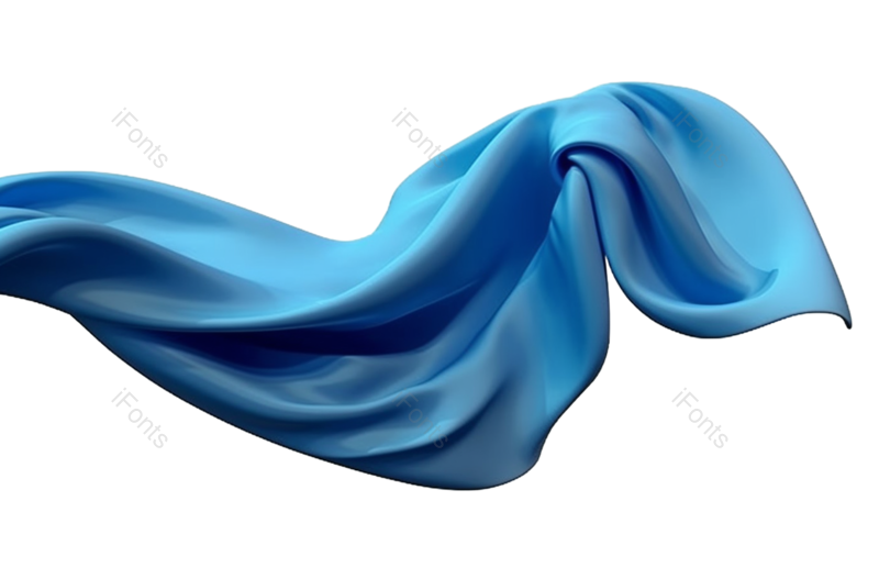 装饰图片,元素元素,蓝色PNG,缎带免抠素材